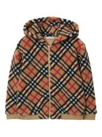 Burberry Kids hoodie en polaire à motif Vintage Check - Tons neutres