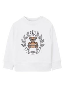 Burberry Kids pull à imprimé Thomas Bear - Blanc