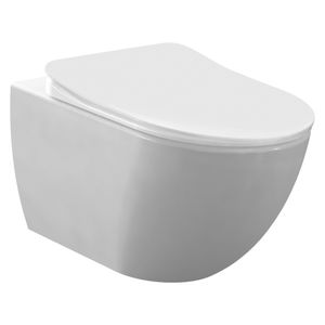 Creavit Design Ophang Wc Zonder Sproeier (Bidet), Mat Wit