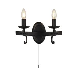 Searchlight Klassiek wandlampje Cartwheel 8902-2BK