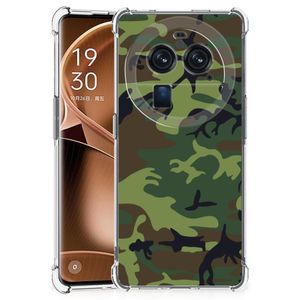 OPPO Find X6 Pro Doorzichtige Silicone Hoesje Army Dark