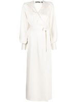 ROTATE BIRGER CHRISTENSEN robe Ria longue à design portefeuille - Blanc