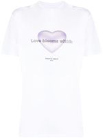 tout a coup t-shirt à imprimé Love Blooms Within - Blanc