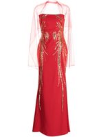 Saiid Kobeisy robe-bustier à sequins - Rouge - thumbnail