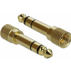 DeLOCK 65983 kabeladapter/verloopstukje 6.35mm 3.5mm Goud