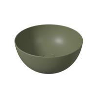 Salenzi Unica Round ronde opbouw wastafel waskom mat legergroen 40x20cm
