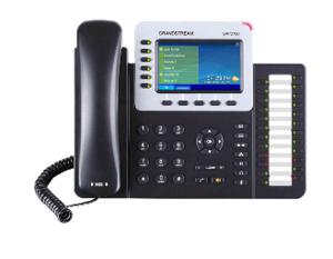 Grandstream GXP-2160 VoIP-systeemtelefoon Bluetooth, Headsetaansluiting Kleurendisplay Zwart, Zilver