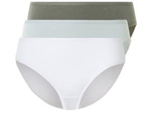 esmara 3 dames-slips (XS (32/34), Wit/groen/mint)