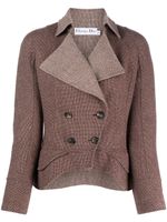 Christian Dior Pre-Owned veste en laine à ourlet évasé (années 2010) - Marron