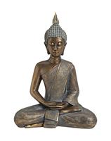Boeddha zittend goud 43 cm, Boeddha figuren decoratie, Boeddha figuren tuin, Boeddha figuren decoratie, Boeddha figuren Brown