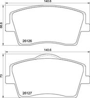 Remblokkenset, schijfrem BREMBO, u.a. für Volvo