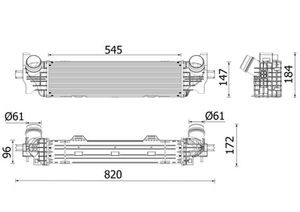 Intercooler, inlaatluchtkoeler CI660000P