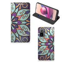 Xiaomi Redmi Note 10 4G | 10S | Poco M5s Smart Cover Purple Flower - thumbnail