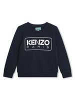 Kenzo Kids sweat en coton à logo imprimé - Bleu - thumbnail