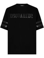 DSQUARED2 t-shirt en coton à logo appliqué - Noir