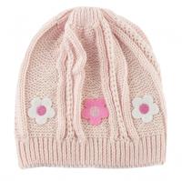 Aliap babymuts met bloem meisjes katoen licht