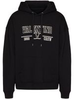 Valentino Garavani hoodie en coton à logo brodé - Noir