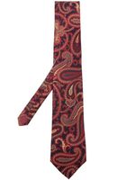 FURSAC Claret paisley-print silk tie - Rouge - thumbnail