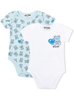 Moschino Kids grenouillère à imprimé ourson - Blanc