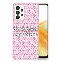 Samsung Galaxy A33 5G Silicone-hoesje Flowers Pink DTMP