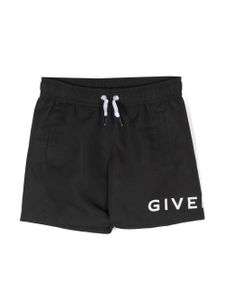 Givenchy Kids short de bain à logo imprimé - Noir