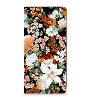 Smart Cover voor Motorola Moto E13 4G Dark Flowers