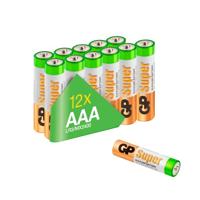 GP Super AAA-batterijen, verpakking met 12 ministilo-batterijen