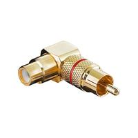 Wentronic adapter cinch-stekker op cinch-koppeling (goud)