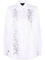 Philipp Plein chemise à tête de mort strassée - Blanc - thumbnail