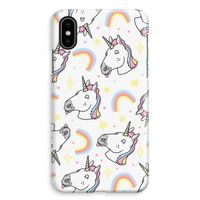 Rainbow Unicorn: iPhone XS Max Volledig Geprint Hoesje - thumbnail