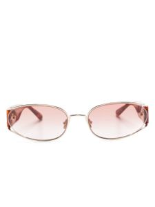 Linda Farrow lunettes de soleil Shelby à monture ovale - Marron