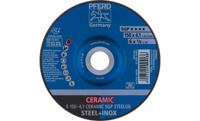 PFERD 62100150 E 150-4,1 CERAMIC SGP STEELOX Afbraamschijf gebogen Diameter 150 mm Boordiameter 22.23 mm RVS, Staal 10 stuk(s)