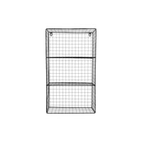 Present Time Wandrek Reja - Zwart - 18x60x35cm - Rechthoek - Staal - Rek voor aan de muur - Rekje - Ophangrek