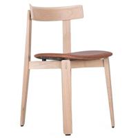 Gazzda Nora stoel whitewash Dakar Leather Whiskey