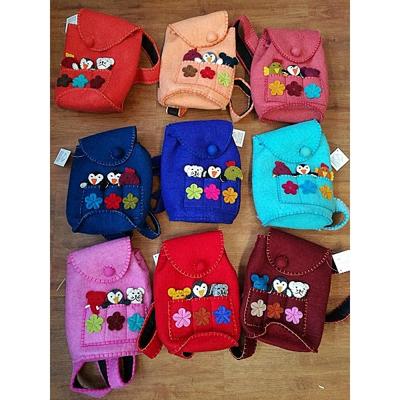 Vilten Schoudertas Kinderen met Vingerpoppen (Oranje) Vilten Schoudertas Kinderen met Vingerpoppen (Oranje)