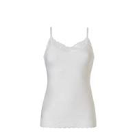 ten Cate Secrets naadloos hemd met kant gebroken wit