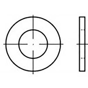 Onderlegring 17 mm 30 mm Messing 100 stuk(s) TOOLCRAFT TO-6853833