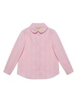 Gucci Kids chemise à logo en jacquard - Rose