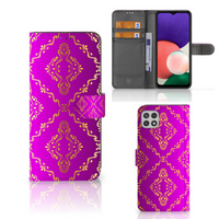 Wallet Case Samsung Galaxy A22 5G Barok Roze - thumbnail