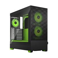 Fractal Design Pop Lucht RGB Zwart Groen Kern Computergeval TG Duidelijk Tint Aangemaakt Glas