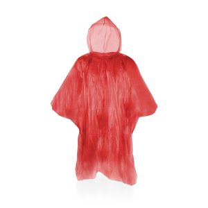 Wegwerp regenponcho rood