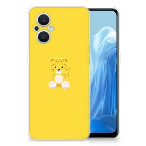 OPPO Reno8 Lite Telefoonhoesje met Naam Baby Leopard