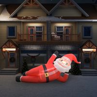 Kerstman opblaasbaar LED XXL IP44 360 cm rood