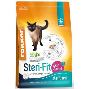 Fokker Steri-Fit Skin & Coat kattenvoer 2 x 10 kg