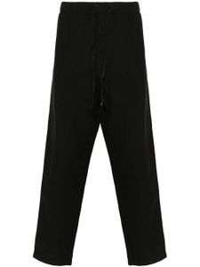 120% Lino pantalon en lin à coupe droite - Noir