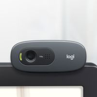 Logitech C270 HD-webcam 1280 x 720 Pixel Standvoet, Klemhouder - thumbnail