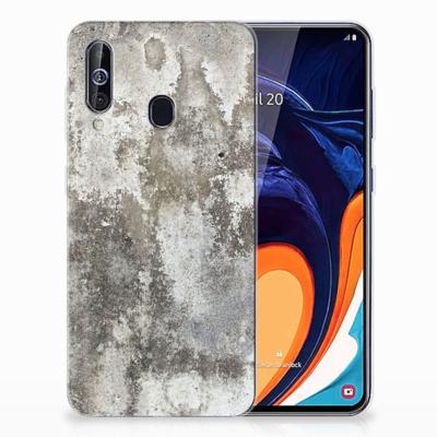 Samsung Galaxy A60 TPU Siliconen Hoesje Beton Print Samsung Galaxy A60 TPU Siliconen Hoesje Beton Print