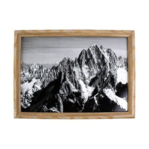 Schootkussen/laptray Mont Blanc gebergte print 43 x 33 cm    -