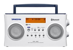 Sangean DPR-26 BT Transistorradio DAB+, VHF (FM) AUX, Bluetooth Acculaadfunctie Wit