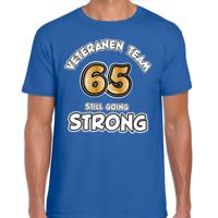 Bellatio Decorations Verkleed shirt voor heren - veteranen - blauw - verjaardag - 65 jaar 2XL  -